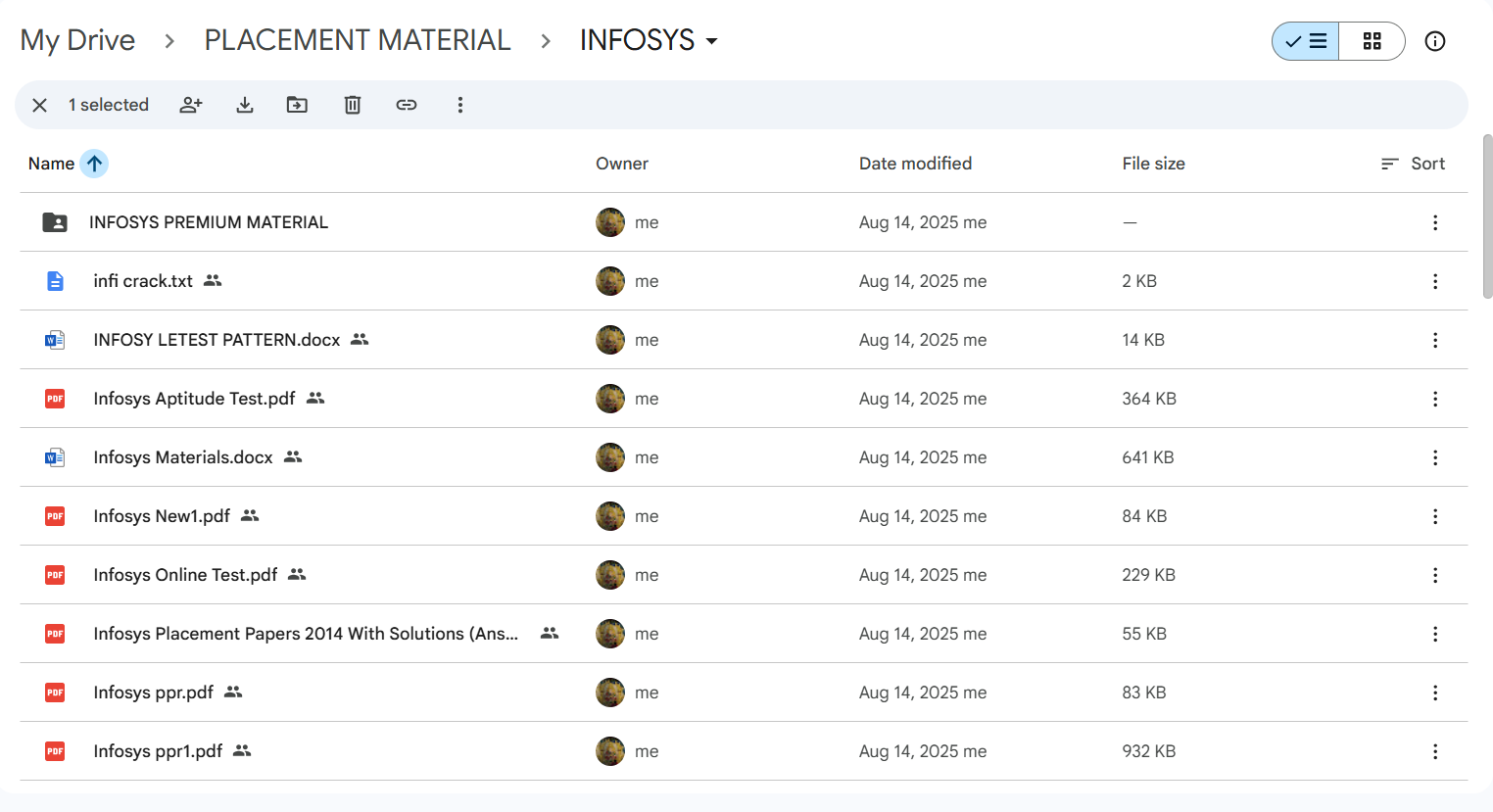 Infosys Sample Content
