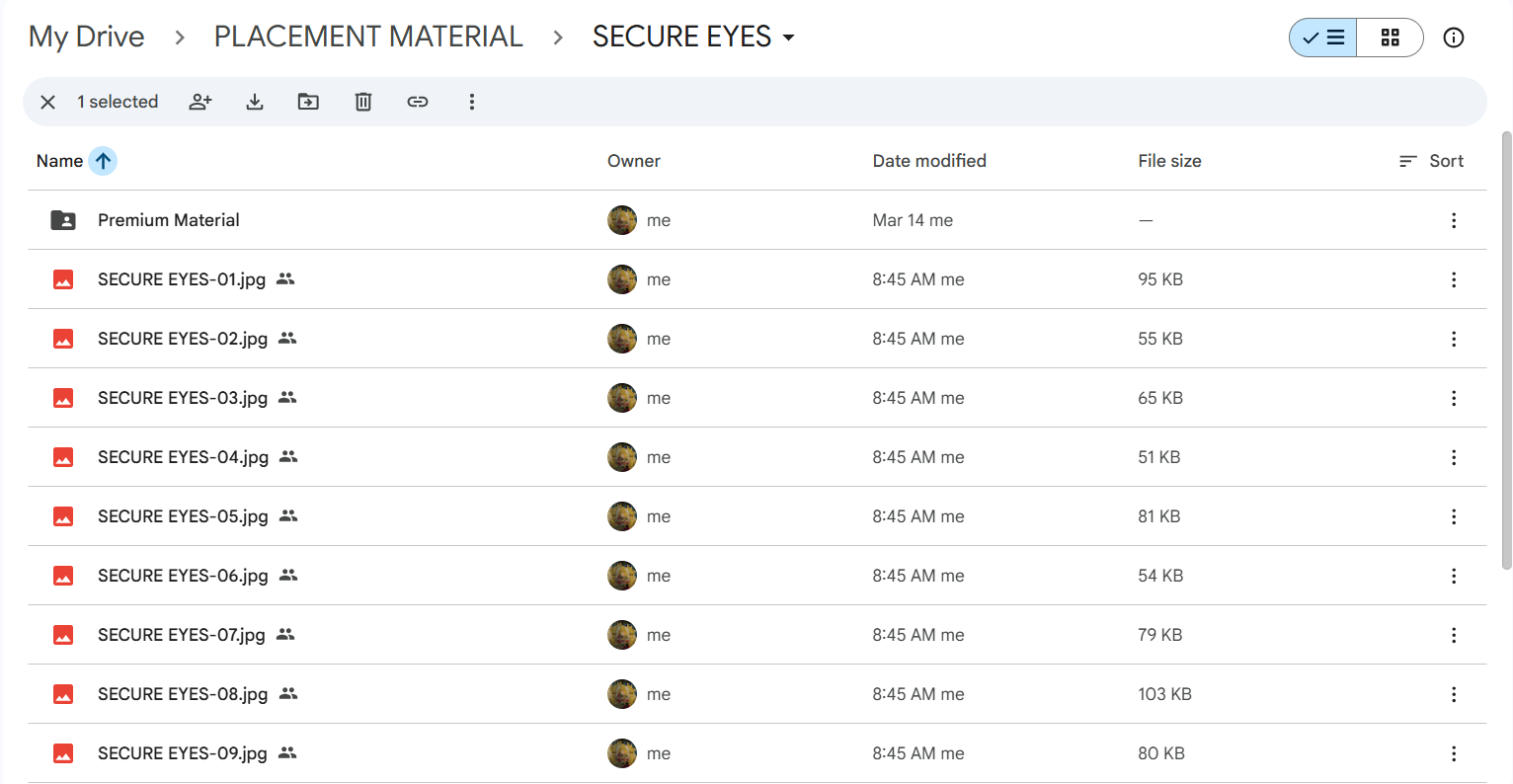 Secure Eyes Sample Content